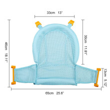 Badhängmatta för baby, andningsbart nät för nyfödda duschnät för badkar, justerbara bekväma badkar stöder barnets huvud, kropp och hals,