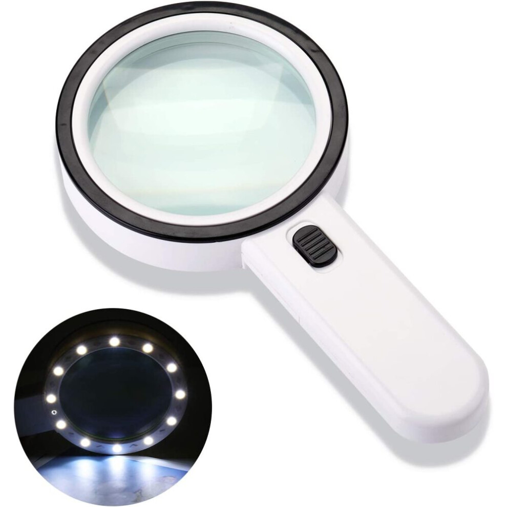 Illuminated Magnifying Glass with Ergonomic Handle, Adjustable Dimmable Lighting for Hobbyists, Professionals, and Readers Seeking High Precision (13