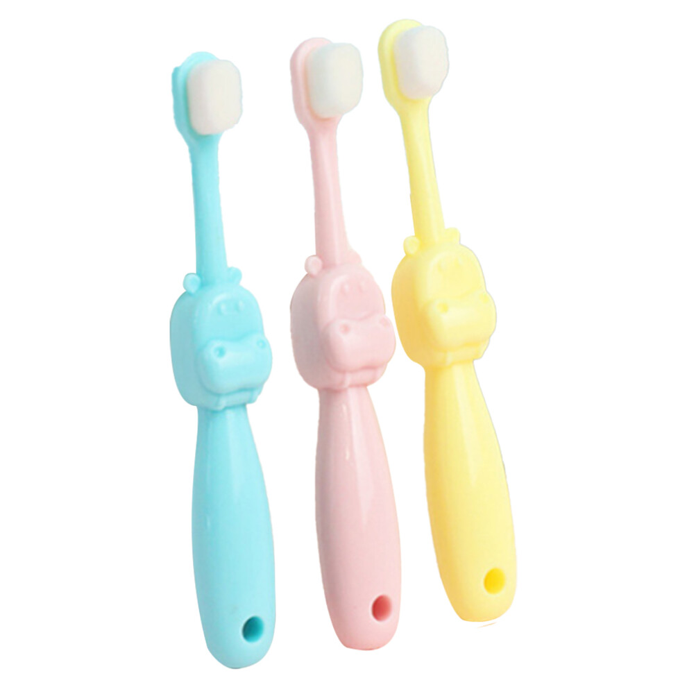 Soft Contoured Bristles Toothbrush, Eco-Friendly Design, Brighten Up Smile with Cartoon-Designed Handle, Excellent Value 3PCS Set