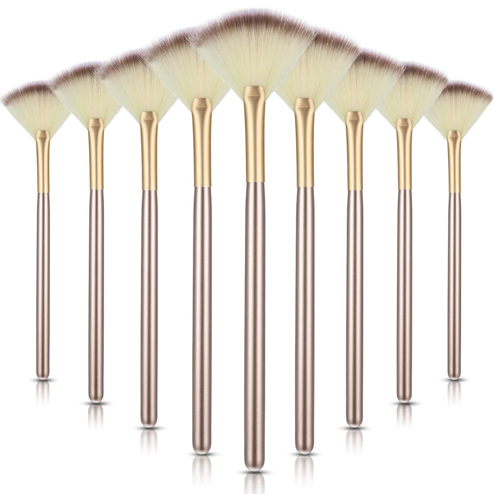 Soft Non-Irritating Bristles Facial Fan Brush, Easy to Clean and Maintain, Perfect for Travel-Friendly Cosmetics Kit