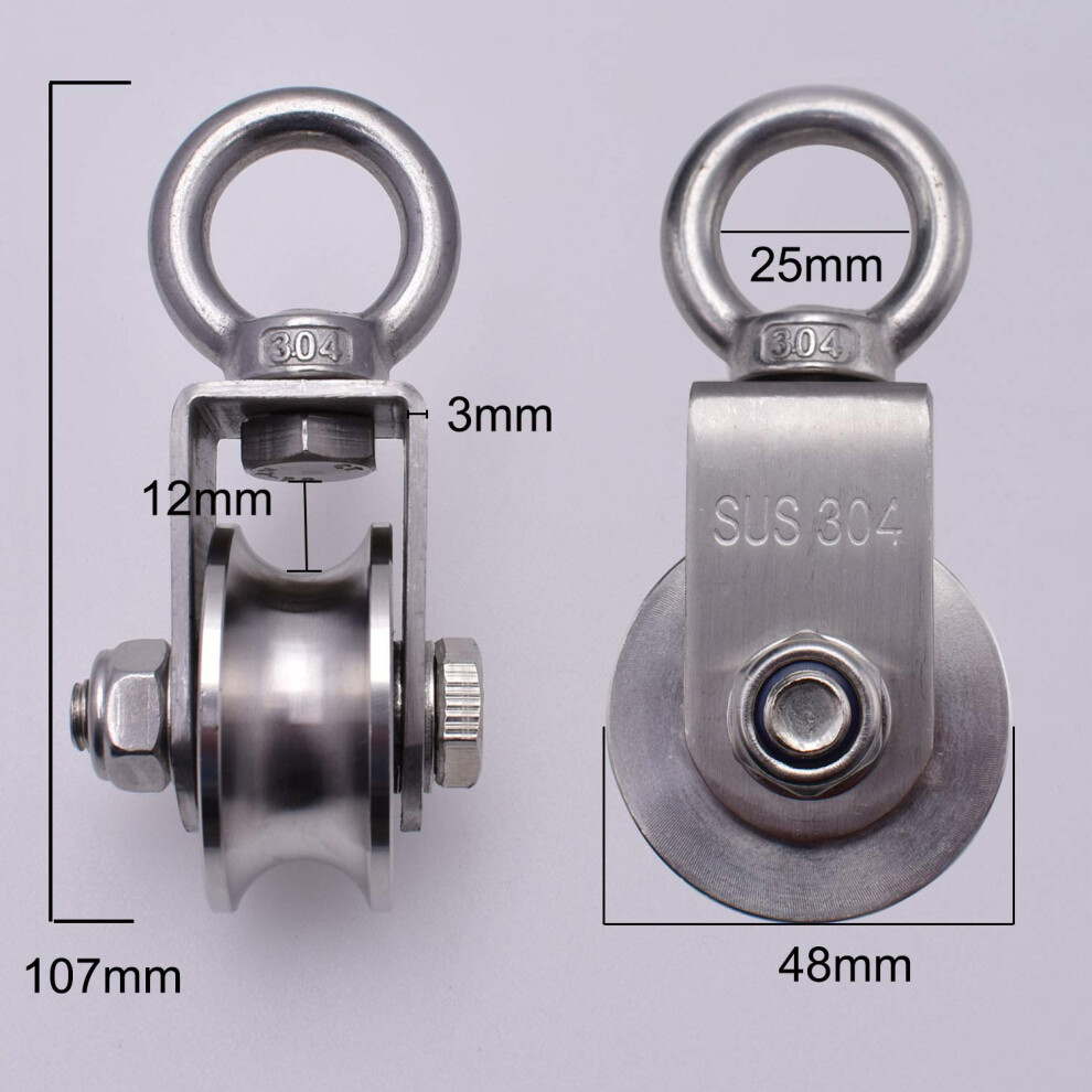 Mechanical Advantage Pulley System, Anti-Rust And Corrosion Resistance 304 Stainless Steel For Smooth And Silent Operation In Material Handling Tasks 9405630141313