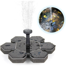 Monokristalliner Solarbrunnen, wunderschöne Wasserspiele & Wasserrecycling, 1,5-W-Schwimmbrunnen für Vogeltränke, Aquarium, Teich und Garten