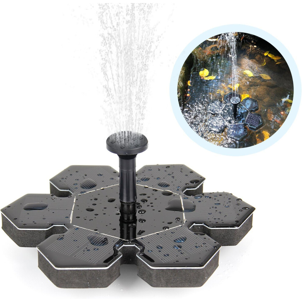 Garden Decoration Solar Water Pump, Eco-Friendly Bird Bath Fountain With Multiple Fountain Heads, Monocrystalline Silicon Panel For Aquarium Pond 9004841605197