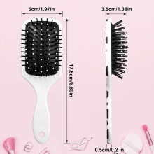 Detangling Brush for All Hair Types, Lightweight and Anti Static Massage Comb for Women, Men, Kids with High-Quality ABS Material, Round-head Design,