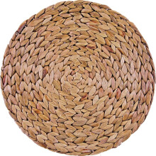 Cucurbit Grass Placemat, Round Braided Non-Slip Mat For Natural Handmade Dining Table Protection, Heat Resistant Eco-Friendly Tableware Companion