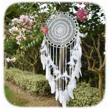 Unconventional American Style, Elegant And Fashionable, Macrame, Large White Dream Catcher For A Blend Of Tradition And Modernity