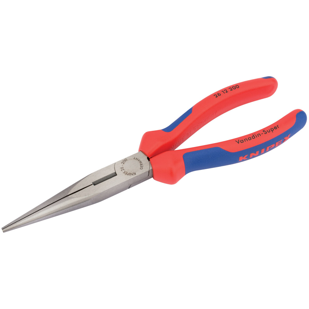 Knipex 26 12 200 Sbe Long Nose Pliers With Heavy Duty Handles, 200Mm