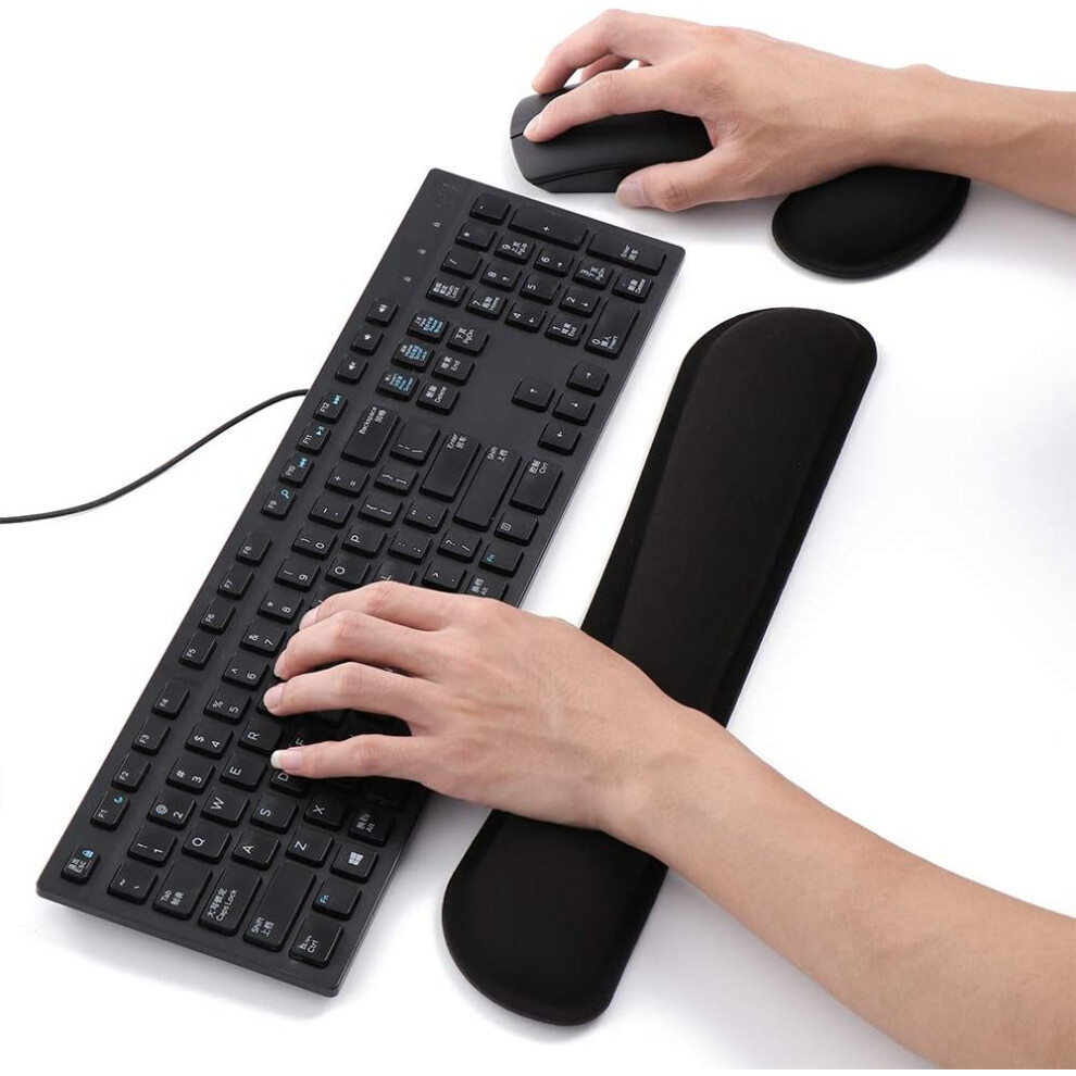 Revolutionize Your Workspace: Ergonomic Memory Foam Wrist Rests, Stain And Water Resistant, Non-Slip Base For Unwavering Stability, Perfect For Home, 9405630131499