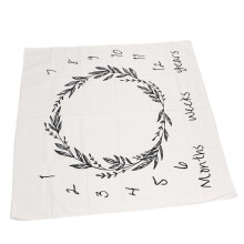 Long Lasting Baby Milestone Blanket 100x100cm Soft Polyester Photo Prop
