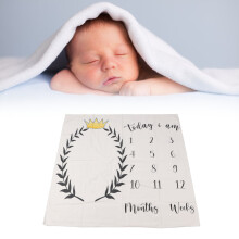 Baby Milestone Blanket 39.4x39.4 Inch Soft Polyester Baby Photo Prop