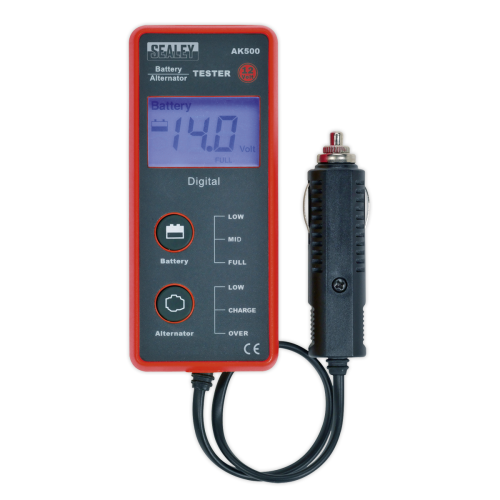 Sealey Battery & Alternator Tester 12V - LCD Screen 1