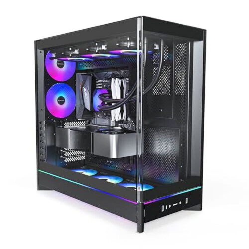 ATX PC-behuizing - MONTECH - HS02 Pro - Gebogen gehard glas - Verticale ventilatie - Omkeerbaar ontwerp