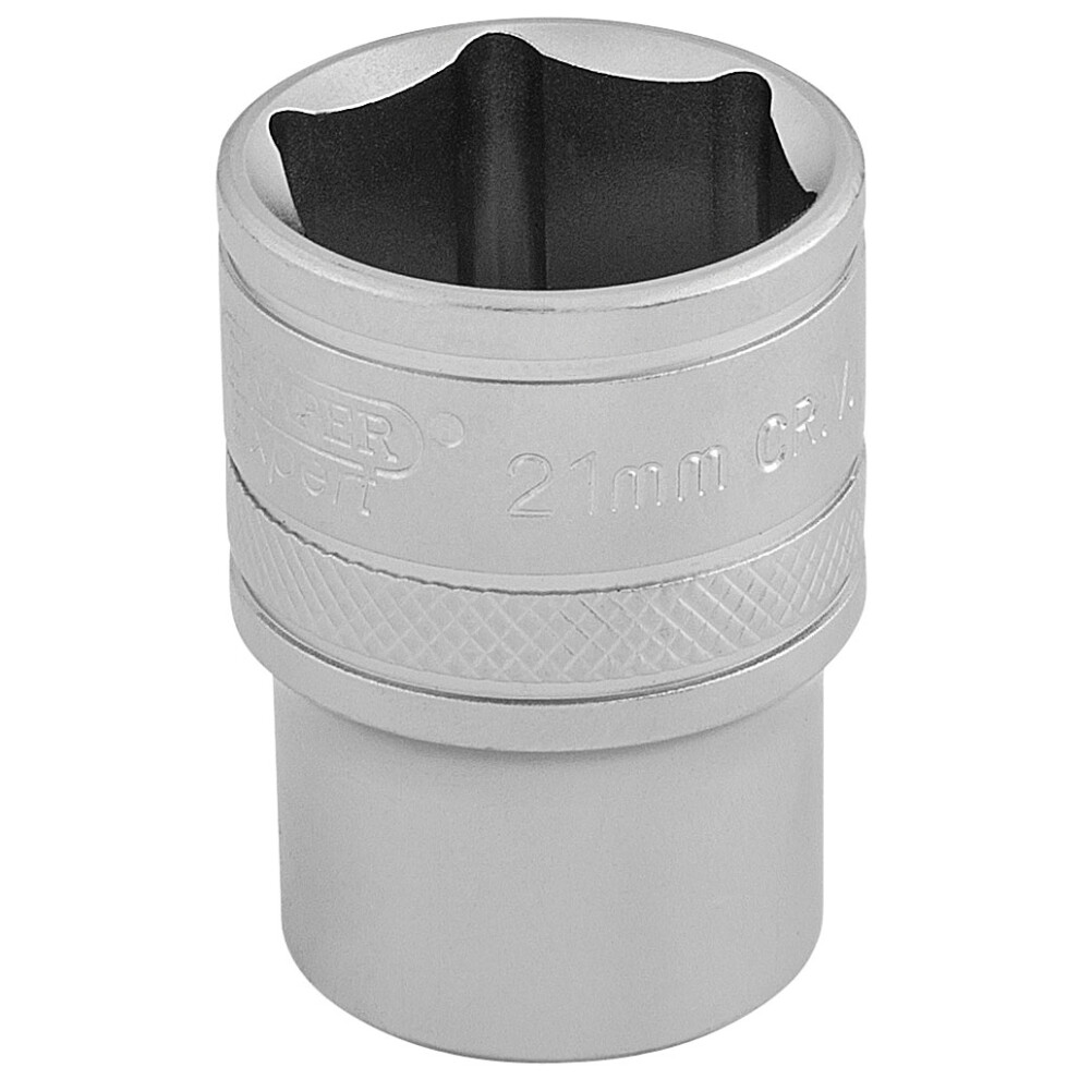 Draper 1/2" Sq. Dr. 6 Point Metric Socket (21Mm) [16612] 5010559166121