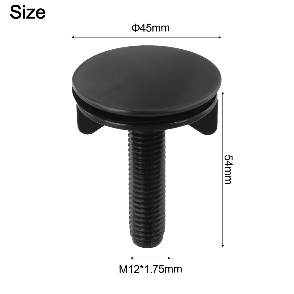 Tap Hole Cover Black Tap Hole Cover For Kitchen Organization 45 Mm Diameter Cover Elegant Black Finish Nut For Secure Fit 6935161524680