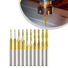 10 Stück 2 Rillen Fräsfräser Hartmetall Kugel-Nasen-Endfräsen CNC-Fräswerkzeug 3,175 mm Schaft Fräsfräser für Metall, Holz, Stahlfräsen