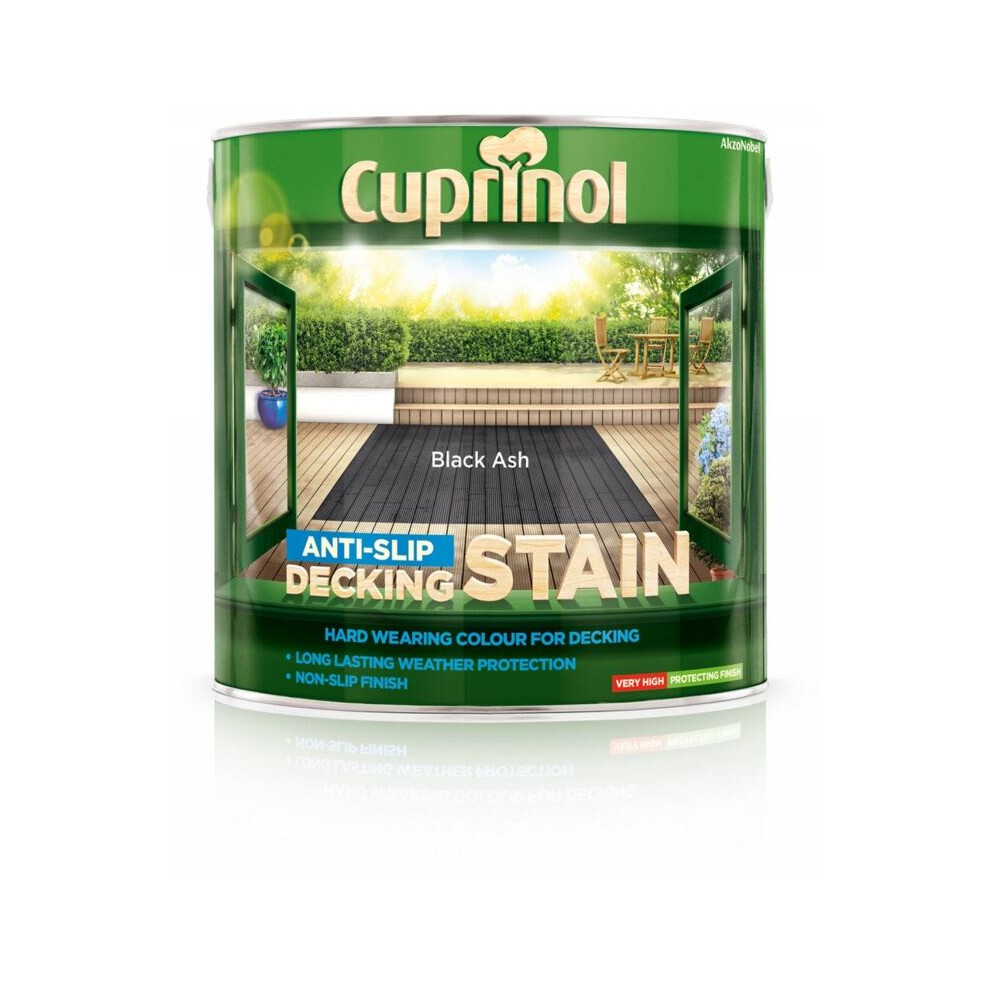 Cuprinol 5122405 Anti Slip Decking Stain Black Ash 2.5 Litre