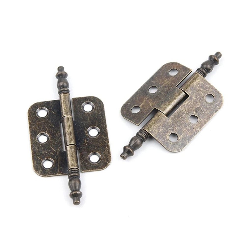 Antique Bronze Decorative Crown Hinges With 6 Holes For Jewelry Boxes And Cabinets Suitable For Use In Home Office And Shops 6935161505092