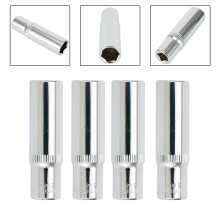 4Pcs pipenøkkel 1/4 Drive 10mm sekskantede pipenøkler Dype piper for elektriske drivere Tilbehør til elektriske verktøy