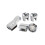1 Set High End Bath Hinge Brackets For Shower Screens Robust ABS Material With Chrome Finish Designed 4