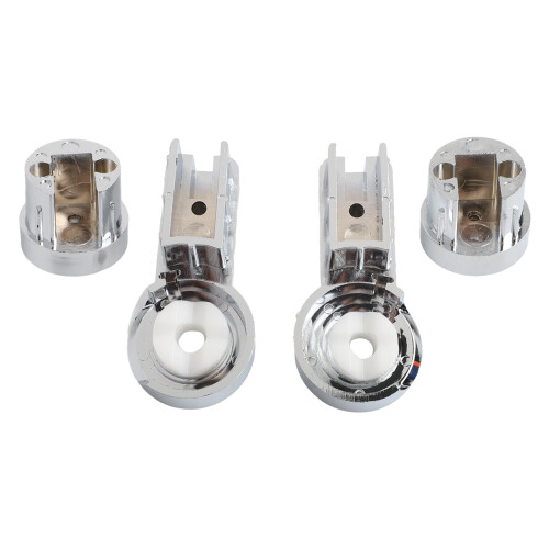 1 Set High End Bath Hinge Brackets For Shower Screens Robust ABS Material With Chrome Finish Designed