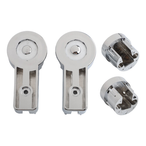 1 Set High End Bath Hinge Brackets For Shower Screens Robust ABS Material With Chrome Finish Designed 2
