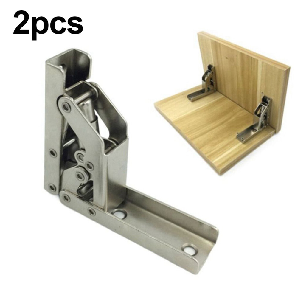 2Pcs 90 Degree Self-Locking Folding Hinges Table Legs Brackets 180 Degree Flat Spring Countertop Support Folding Hinge Hardware 6935161494181