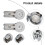 1 Set High End Bath Hinge Brackets For Shower Screens Robust ABS Material With Chrome Finish Designed 2