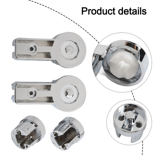 1 Set High End Bath Hinge Brackets For Shower Screens Robust ABS Material With Chrome Finish Designed 1