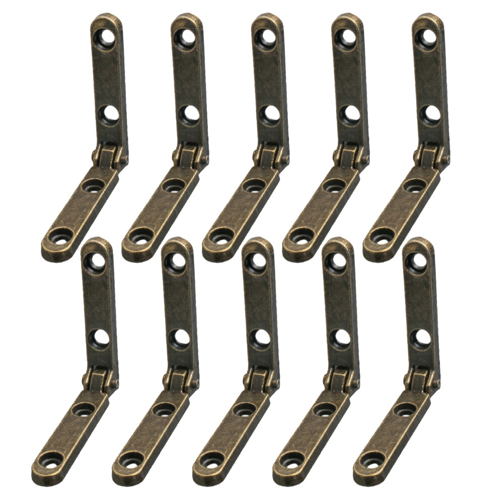 10 Pcs Small Hinges Jewelry Wooden Box Chest Case Hinges 90 Degree Folding Hinge Antique Cabinet Fittings Furniture Hardware 6935161493047