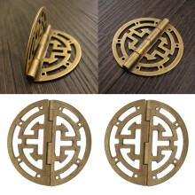 Vintage-Messingscharniere, 45 mm für hölzerne Schmuckkästchen, hohles Musterdesign für Möbelrestaurierung und Dekoration