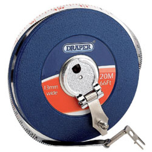 Draper Fibreglass Measuring Tape, 20m/66ft x 13mm