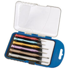 Draper Expert Precision Screwdriver Set, 3 x Plain Slot, 3 x Cross Slot (6 Piece)