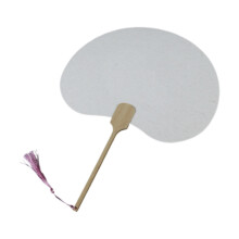 Round Rice Paper Fan Blank Fan Paper Hand-Ma Xuan Ganoderma lu