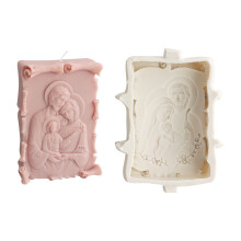 Gips-Statuenform, flexible Silikonform für-3 Rollen Papier Jes