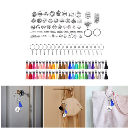 Personalized Keychain Set Motivational Keyring Accessories with 1