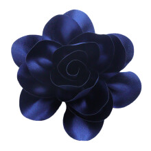 Stijlvolle bloembrochespeld Verfijnde reversspeld-Marineblauw