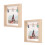 Wooden Keepsake Frame For Multi-functional Display, Decorative Wall Shadow Box Set In Light Oak, 2 Packs 3