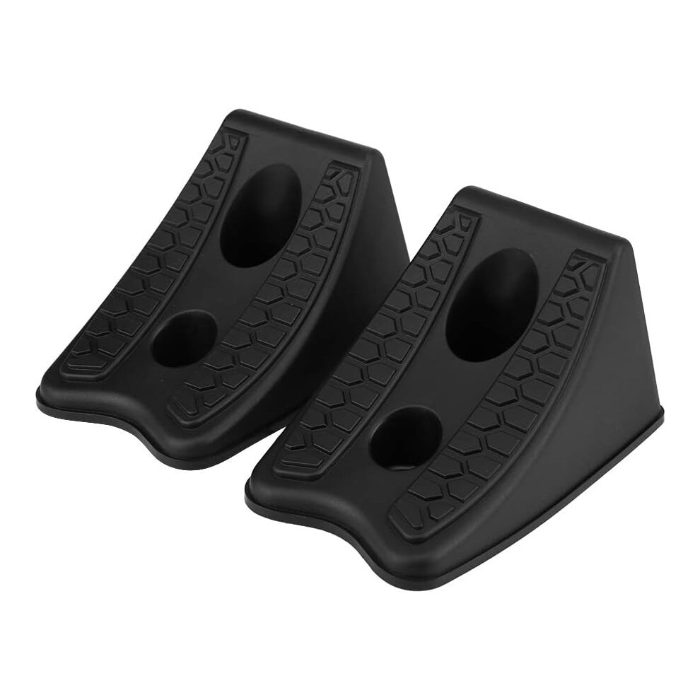 Stable Rubber Chock, Durable Heavy Duty Stopper For Safe Vehicle Repairs, Ensuring Car Trailers Trucks Or Other Vehicles Remain In Place, 2Pcs 9340258562648