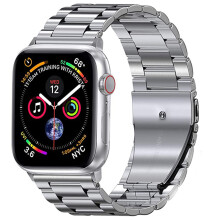Metalen iWatch-bandje met stevige geïntegreerde connector, verbeterd ontwerp, compatibel met Apple Watch Series, roestvrijstalen verstelbare
