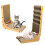 Cats Scratching Teasing Toy with L-shaped Scratch Pad with-2 3
