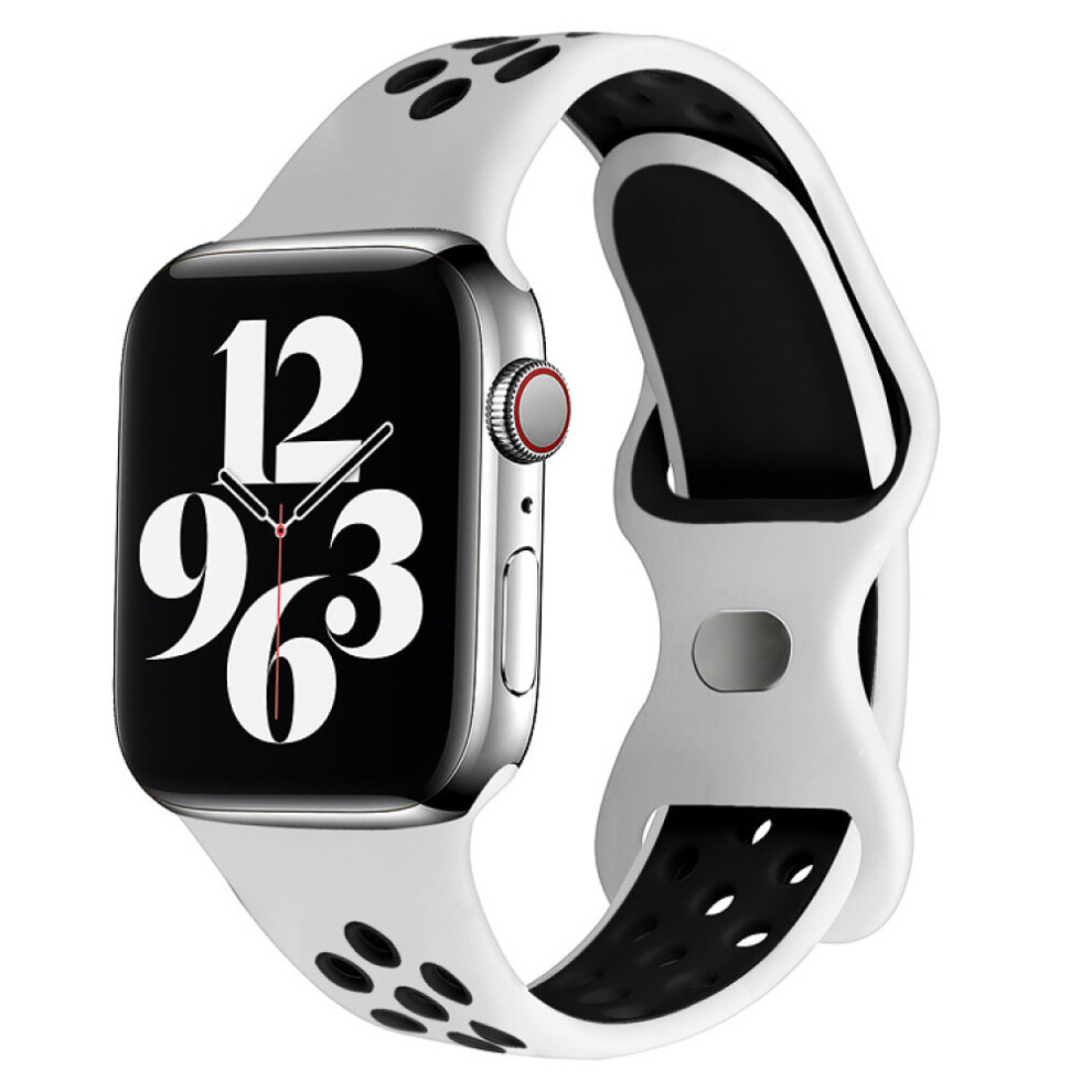 Sport Watch Strap For Iwatch, Waterproof And Sweat Proof Silicone Band, Flexible And Durable Replacement Band With Double-Color Design, Easy 9128293740074