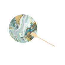 Blank Paper Round Hand Stage Fan Child Painting-Lacquer fan A3