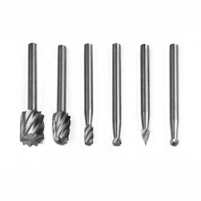 6 Stück HSS-Fräsfräser, Bohrerset, Fräsfräser, Rotationsmahlwerkzeug, CNC-Gravur, Schleifwerkzeuge, Holzmetallfräser,