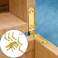 10-teilige Türscharniere 90 Grad Federscharniere Reparaturwerkzeug 30x6mm Zinklegierung für Holzkisten, Schmuckkasten, Möbelzubehör, Zubehör