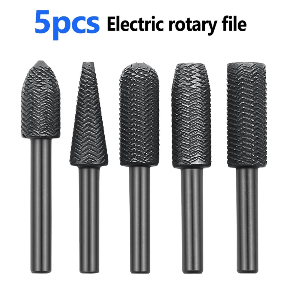 5Pcs 59Mm Rotary Rasp File Steel File Router Grinding Burr 6Mm Shank Grinding Tool For Metal Engraving Derusting Deburring Ream 6935161464504