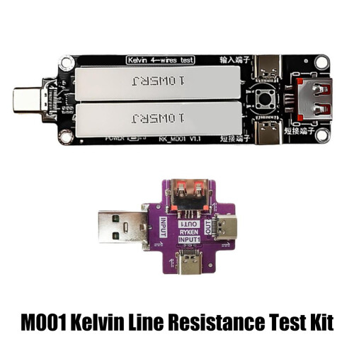 Kelvin Wire Resistance Voltage Current Meter USB Tester Current Voltage Meter Voltage Current USB Tester 1