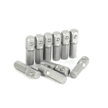 10 Stück 25 mm langer Schlagschraubenadapter Konverter 1/4" Sechskantschaft auf 1/4" Quadratantrieb Hexagon-Schalter Adapter Konverter Bohrwerkzeuge