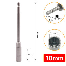 Multifunksjonelt 8-delt magnetisk pipesett egnet for ulike pneumatiske og elektriske verktøy med 150 mm forlengelse