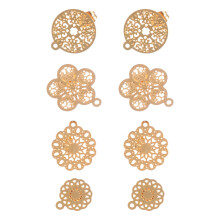 12Paare Goldene Für DIY Ohrring-Anhänger, Leicht Mit Ringloch-Design