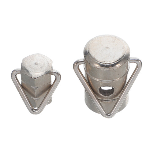 4Stk Gitarren Strap Locks Metall Silber Strap Button Set